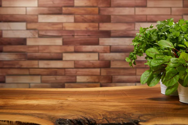 Fundo de madeira verde orgânico fresco — Fotografia de Stock