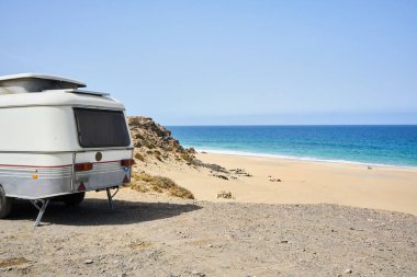 Fuerteventura Adası'nın tipik peyzaj