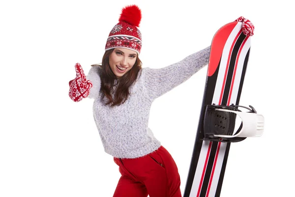 Model dragen winter pak — Stockfoto