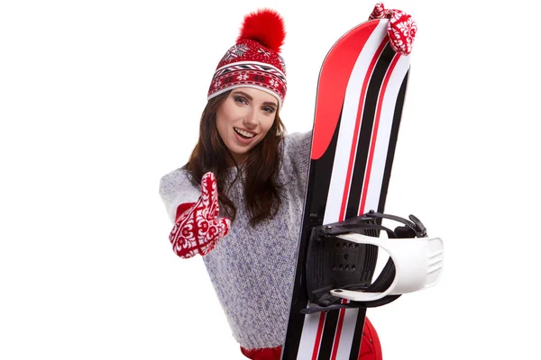Modellen bär vintern kostym — Stockfoto