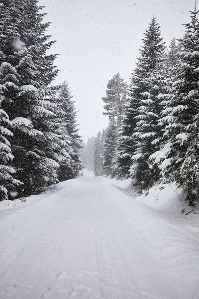 Snörik vinter gränd — Stockfoto