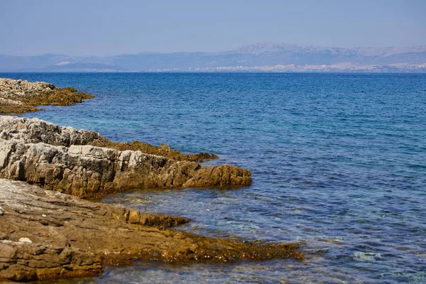 Picturesque scenic view of adriatic beach , dalmatia - croatia — Stock Photo, Image