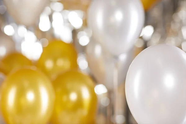 Altın Gümüş Balonlar Arka Plan Yeni Yıl Kavramı — Stok fotoğraf