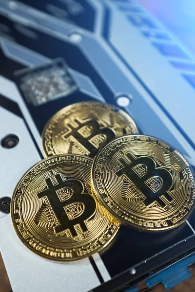 Bitcoin Graphic Card Background — Stock Photo, Image