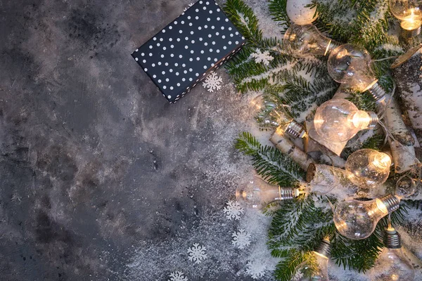Weihnachten Hintergrund mit festlicher Dekoration - frohe Weihnachten — Stockfoto