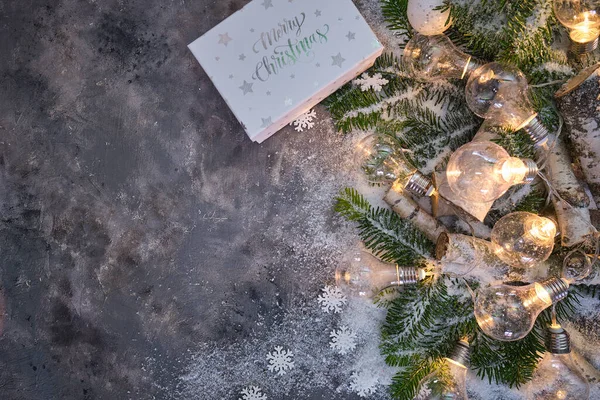 Fundo de Natal com decoração festiva - Feliz Natal — Fotografia de Stock