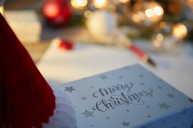 Metnin için fotokopi alanı olan Noel tatili arkaplanı