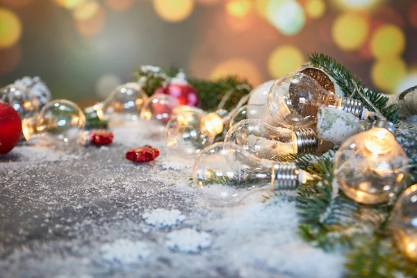 Brillante fuera de foco luz fondo de Navidad con spac copia — Foto de Stock