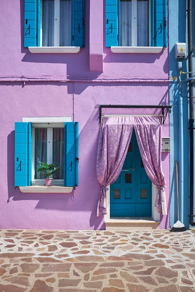 Île Burano Venise Italie Maisons Traditionnelles Colorées Dans Burano Île — Photo
