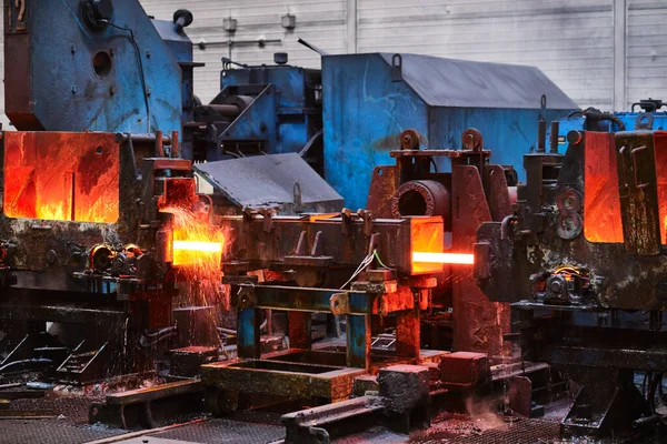 Hot Steel Pouring Steel Plant — Stock Photo, Image