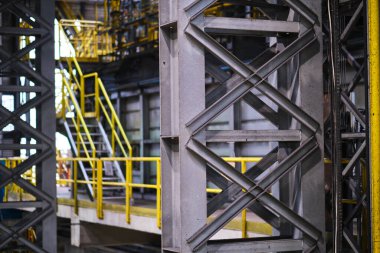 Çelik fabrikasındaki sahneler, endüstriyel konsept