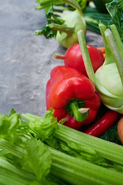 Verdure Fresche Crude Sfondo Rustico Sano Concetto Alimentazione Vitamine Immunità — Foto Stock