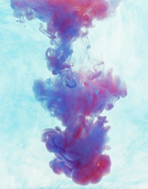 Renk damla su altında bir ipek perdelik oluşturma. Dönen unde mürekkep