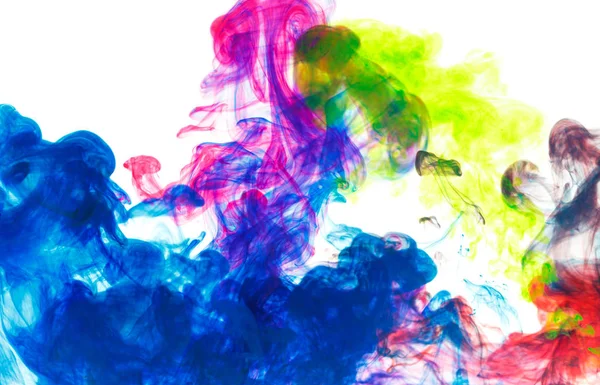 Color drop underwater creating a silk drapery — Stock Photo, Image