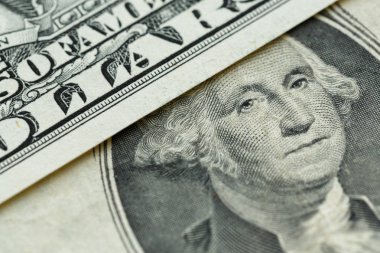 George Washington portre ABD'nin bir dolar fatura makro