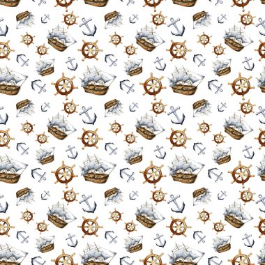 Kroki deniz gezinti seamless modeli