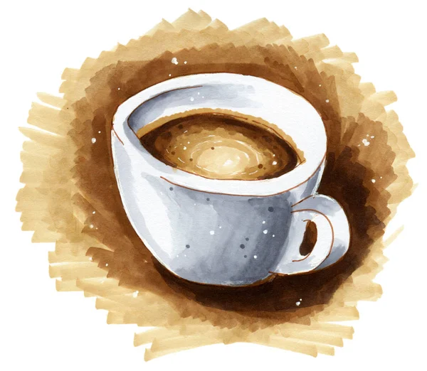 Illustrazione disegnata di una tazza di caffè — Foto Stock