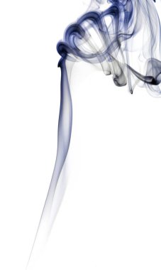 Beyaz bir arka plan arka ışık duman