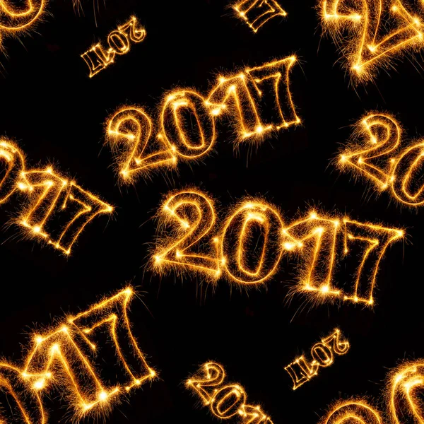 Dikişsiz desen, Happy New Year - 2017 havai fişekleri ile — Stok fotoğraf