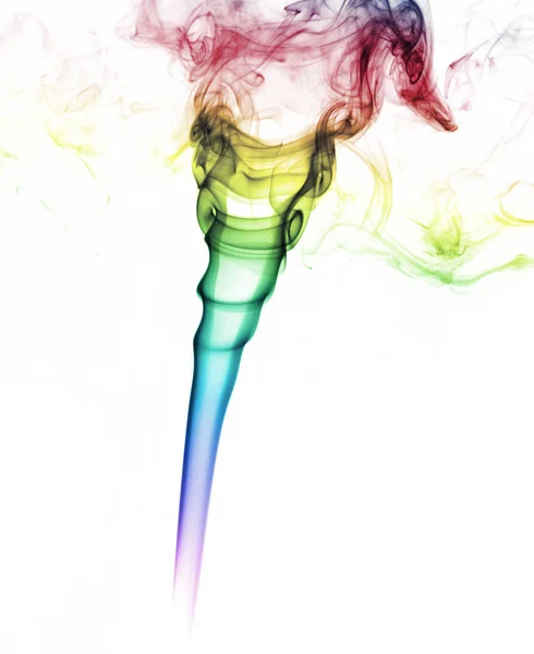 Colored smoke isolated on white — Stock Photo, Image