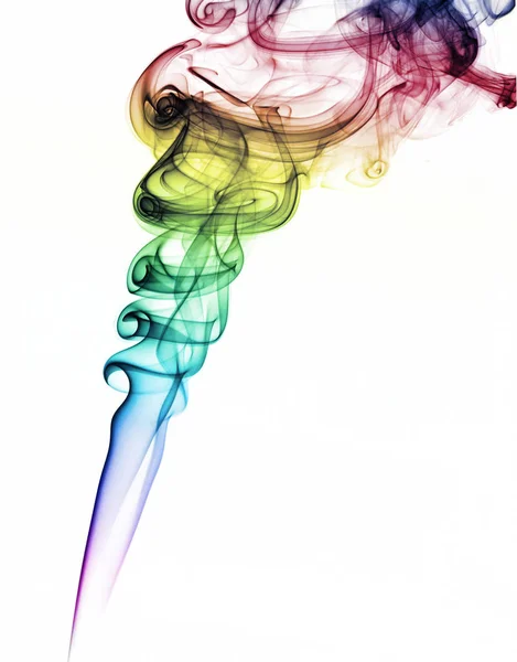 Colored smoke isolated on white — Stock Photo, Image