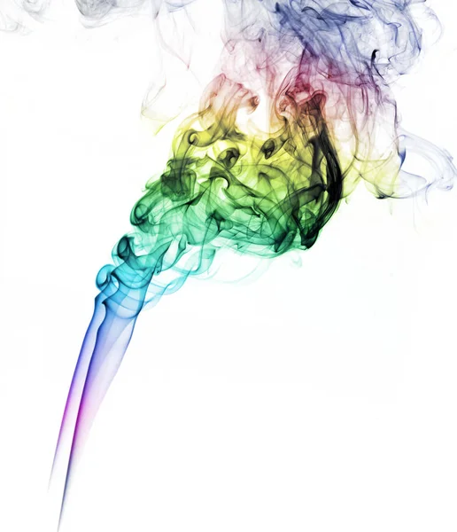 Colored smoke isolated on white — Stock Photo, Image