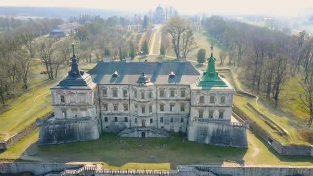 Pidhirtsi 城堡，乌克兰的鸟瞰图 — 图库视频影像