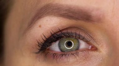 Makro yakın çekim göz yanıp sönen