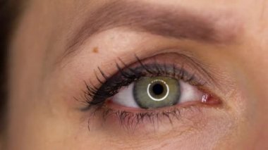 Makro yakın çekim göz yanıp sönen