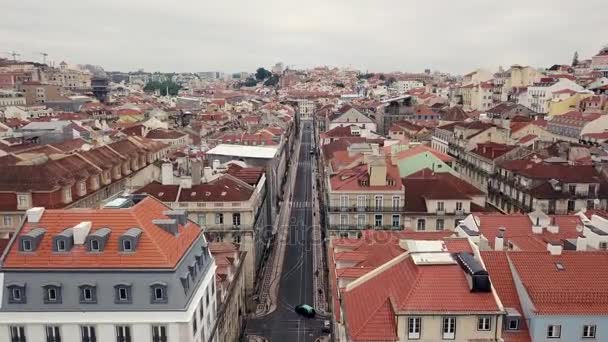 Lisboa de uma vista de olho de pássaros — Vídeo de Stock