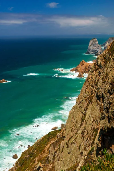Pemandangan Samudera Atlantik dari Cape Roca, Portugal — Stok Foto