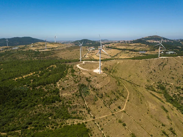 風力タービンの製造エネルギーの空撮 — ストック写真