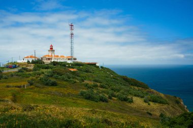Cape Cabo Da Roca, Portekiz, kırmızı deniz feneri
