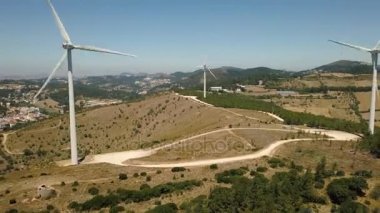 Rüzgar türbinleri, Portekiz üreten enerji havadan görünümü