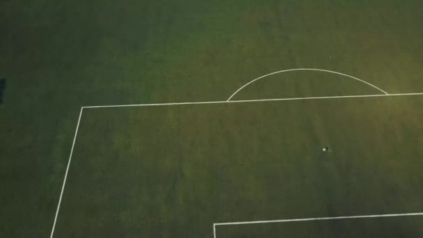 Uçuş boyunca nerede eğitim gerçekleşir futbol sahası — Stok video