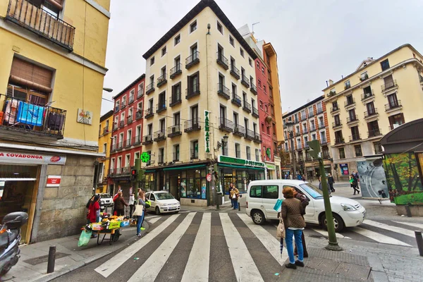 Тихій центральній вулиці в Мадриді — стокове фото