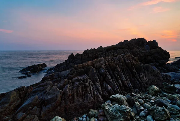Ebb sea zachód słońca — Zdjęcie stockowe