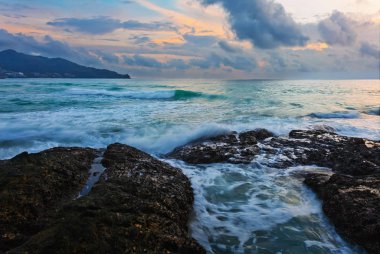 kasvetli tropikal günbatımı