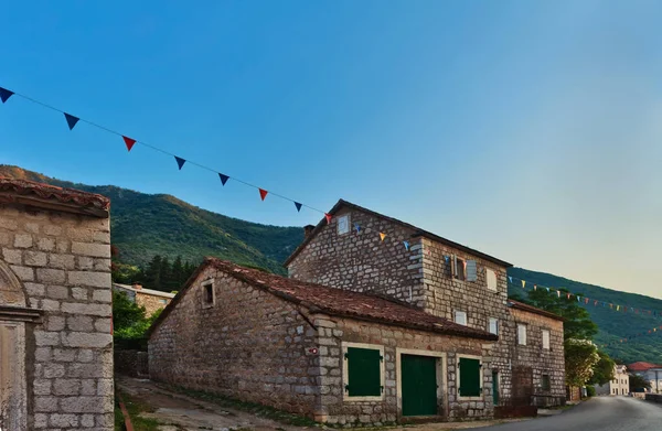 Evening in sea town — Stock Photo, Image