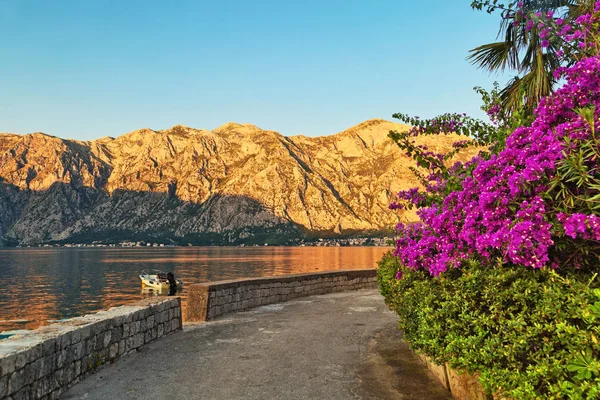 Bella montagna e vista mare — Foto Stock