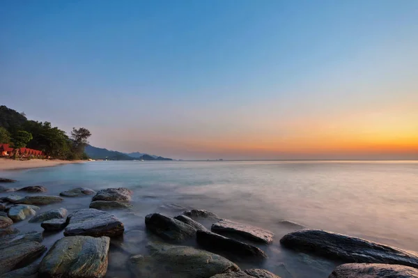 热带的日落海 — 图库照片