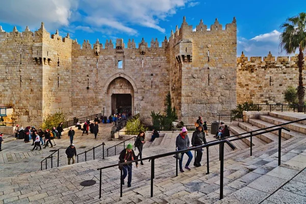 Puerta de Damasco de Jerusalén — Foto de Stock