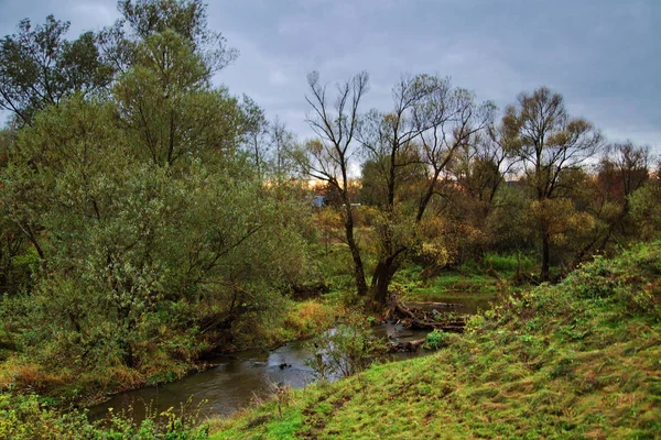 Pequeno rio no campo — Fotografia de Stock