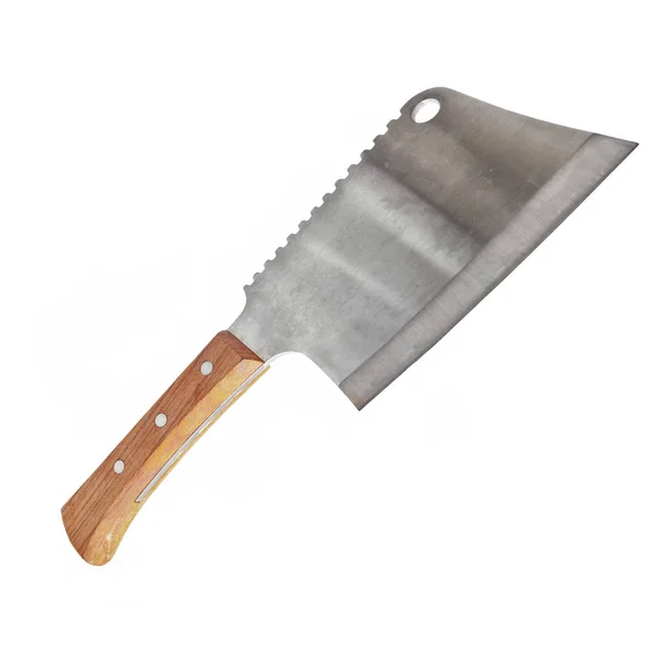 Meat cleaver on white — Stock Photo, Image