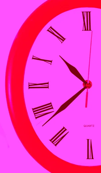 Abstrakte Uhr in rosa — Stockfoto