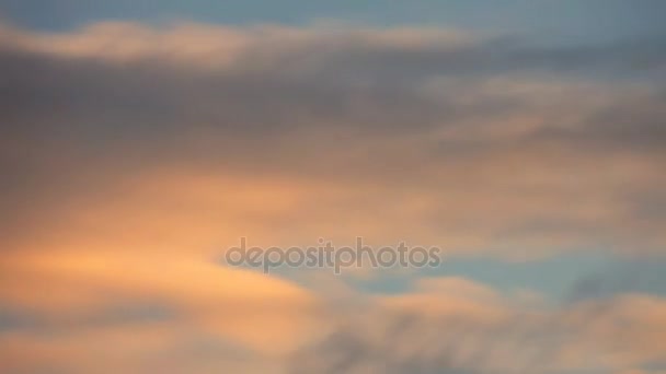 Spostamento del cielo tramonto — Video Stock