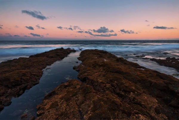 Zonsondergang op zee — Stockfoto