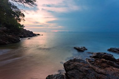 kasvetli tropikal günbatımı