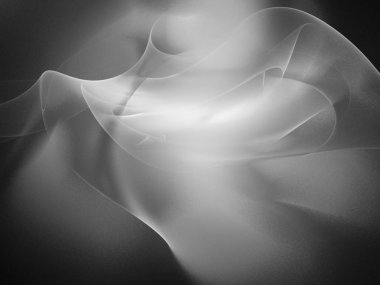 dijital soyut fraktal arkaplan bilgisayarda siyah ve beyaz olarak oluşturuldu.