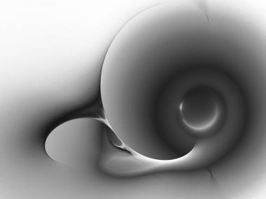 dijital soyut fraktal arkaplan bilgisayarda siyah ve beyaz olarak oluşturuldu.